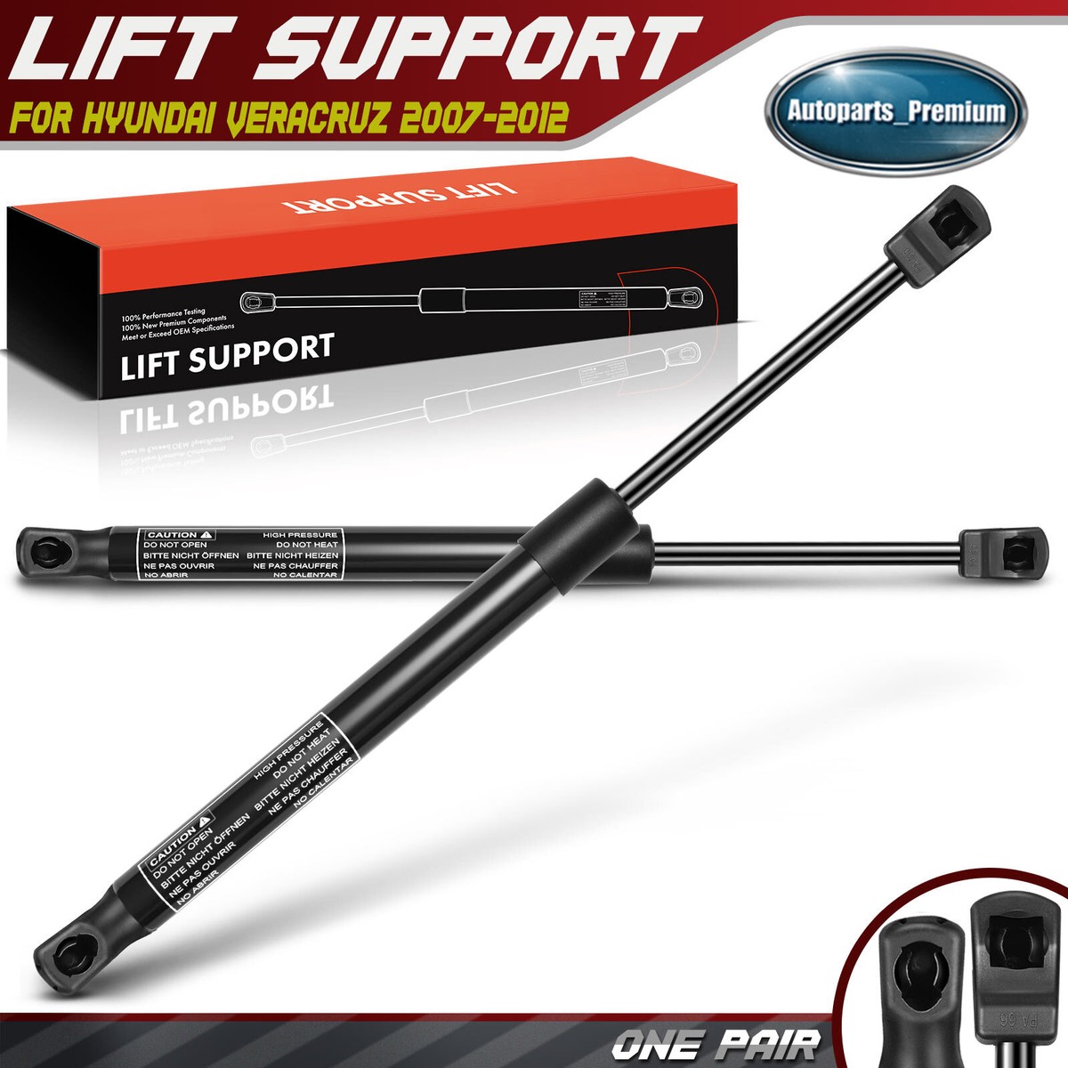 ペルシャ 2x Front Hood Lift Supports Shocks Struts for Hyundai Veracruz 07