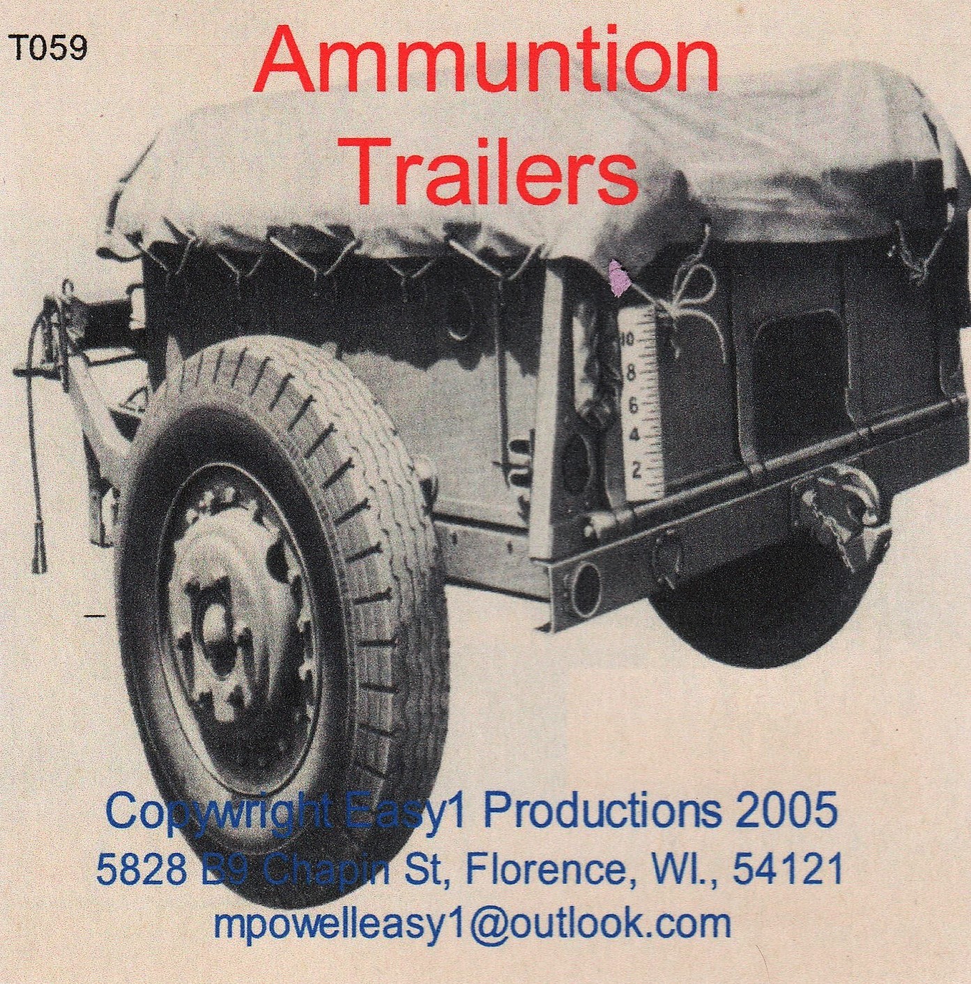 T059 Armored Ammo Trailers, Easy 1 Productions eBay