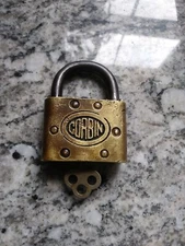 Vintage Corbin Brass  Padlock with Key 