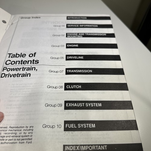 1995 Ford F150 F250 F350 Bronco Super Duty Service Manual Powertrain Drivetrain - Picture 8 of 9