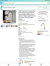 Teeter Spring Commercial Pull Down Kitchen Faucet