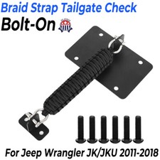 Tailgate Check For 2011-2018 Jeep Wrangler Jk Wrangle Jku-braid Strap Bolt-on