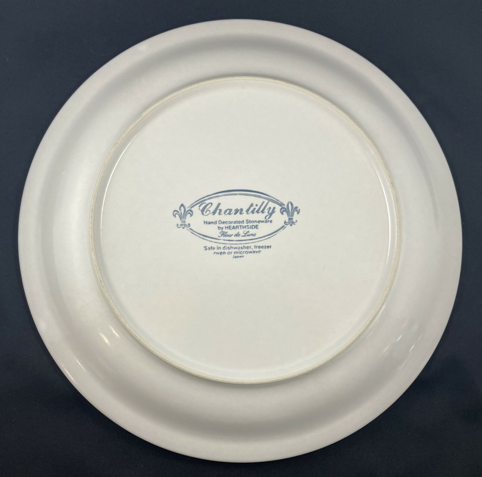 4 Hearthside Chantilly Stoneware Fleur de Lune Dinner Plates 10.6in