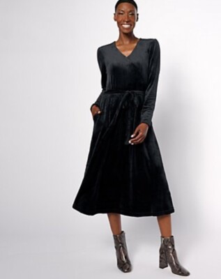 petite formal midi dress Kate Petite Midi Dress - Black/White main image 0