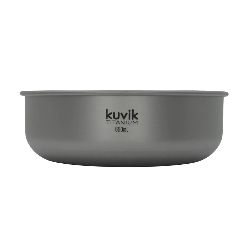 Kuvik Titanium Bowl 650 ml (22 oz) - Cuenco ultraligero y compacto para mochileros Foto 3 de 4
