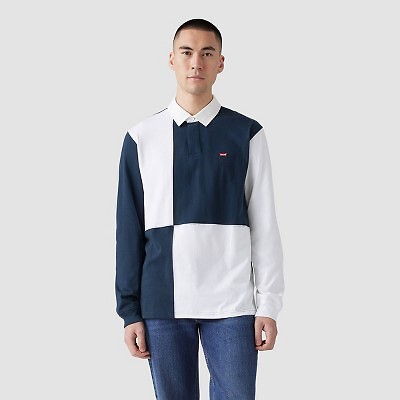 Мужская рубашка поло свободного кроя Levis для регби с длинным рукавом - темно-синий 3990₽