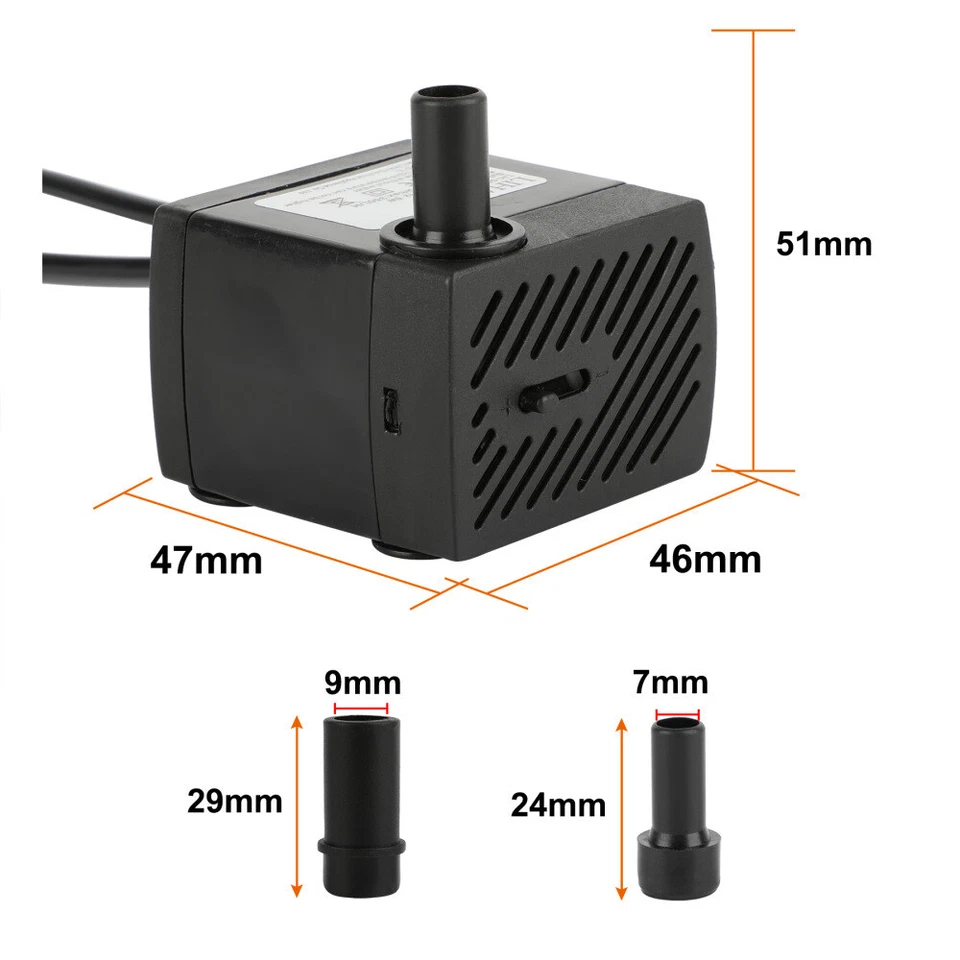 Teichpumpe Springbrunnen Aquarium Brunnen Leise Tauchpumpe Zimmerbrunnenpumpe - Bild 3 von 4