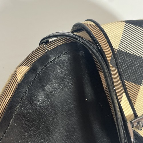 Burberry Patent Leather Nova Check Espadrille Wedge Sandals Size 40 - Picture 9 of 13
