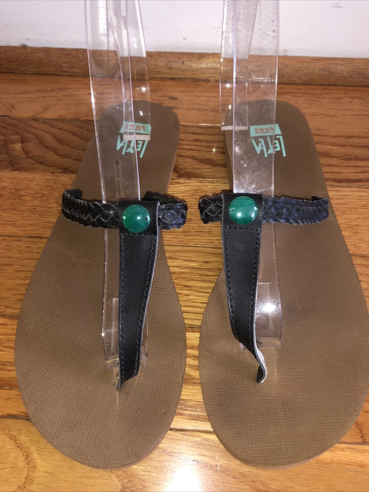 Vans Sandali Donna 9 Leila Nero Intrecciato Infradito Sandali Scarpe