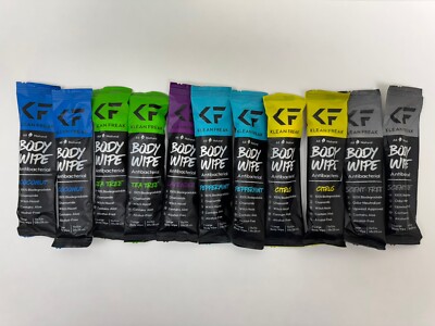 Klean Freak Disposable Rinse Free Scented Wet Wipes Body Cleaning Wipes 11-Pack