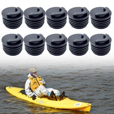 10pcs Canoe Kayak Boat Scupper Hole Plugs Stopper Drain Black Nylon Bungs Tools