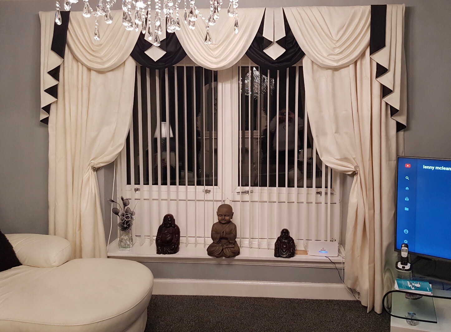 Image 01 - SWAGS AND TAILS MANY COLOURS + LINED CURTAINS FITS 61&amp;#034; to 105&amp;#034; W (155-267cm)