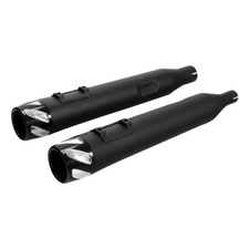 4 Slip On Straight Mufflers Exhaust Pipe Fit For Harley Touring Road King 17-25 4 Slip On Straight Mufflers Exhaust Pipe Fit For Harley Touring Road King 17-25