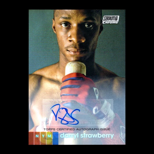 2020 Topps Stadium Club Darryl Strawberry Chrome Auto Refractor #113  /10