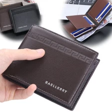 Stylish Men's Bifold Leather Wallet ID Credit Card Holder Billfold Purse Clutch