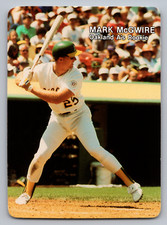 1987 MOTHER'S COOKIES McGWIRE #3 MARK McGWIRE BATTING STANCE/READY TO SWING