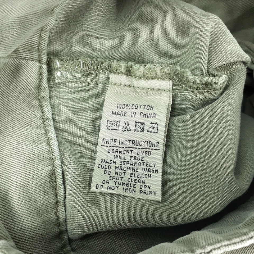 Pantalones Cortos de Jean Billabong Para Mujer Verde Denim Talla 14 Desteñido Desteñido Dobladillo con Puños Foto 4 de 4