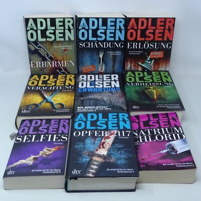 JUSSI ADLER OLSEN Morck Q 1 2 3 4 5 6 7 8 9 Natrium Chlorid  Opfer 2117  9x Buch