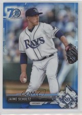 2017 Bowman Chrome Prospects Blue Refractor 70th Anniversary Jaime Schultz j2c