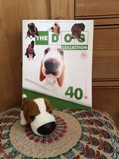 Eaglemoss Artlist Dog Collection Basset Hound Puppy Plush Toy & 40 Magazine