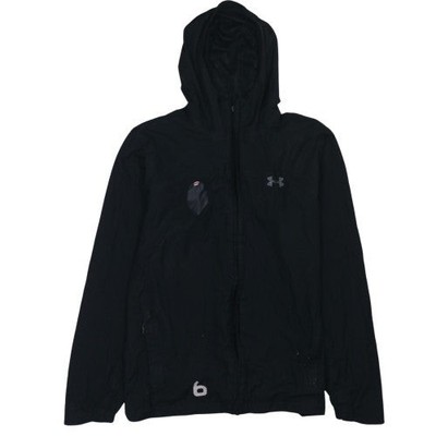 Under Armour leichte Windbreaker Jacke Herren schwarz L mit Kapuze