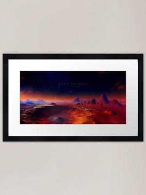 Mars Outpost / Der Überlebende auf dem Mars gerahmtes Wandbild Poster Leinwanddruck Bild