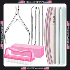 FANDAMEI Nail Care Kit with Files Buffer Cuticle Nippers Pusher Manicure Tools