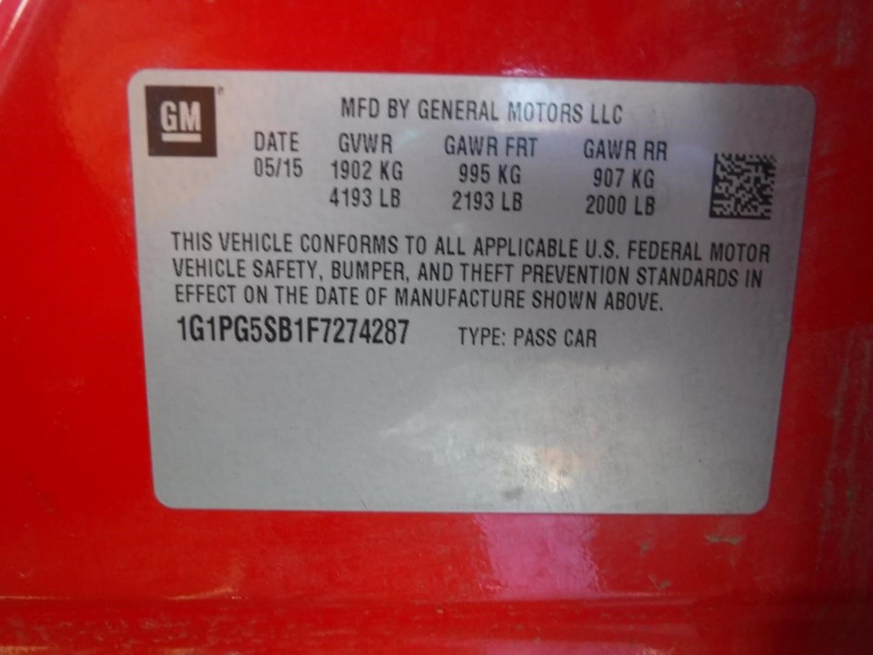 Used Front Right Door Assembly Front fits: 2015 Chevrolet Cruze express ...