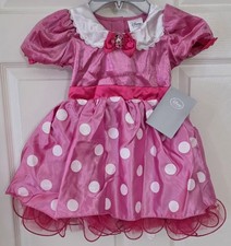 Disney Store Pink Minnie Mouse Glitter Costume Dress Child Size 3 Dress Up New
