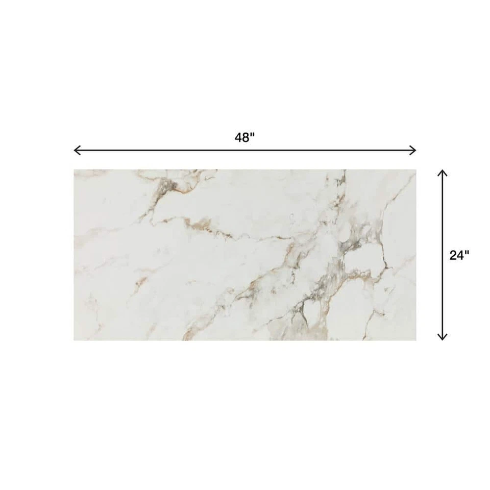 Azulejo de piso y pared de porcelana pulida Daltile 24x48, mármol, Safari Calacatta Foto 4 de 4