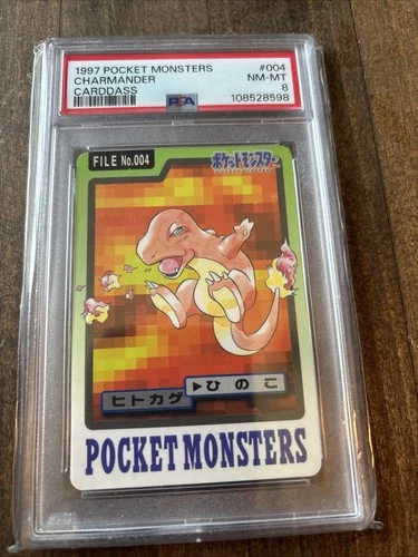Pokemon Carddass Charmander File No.004 Vintage Japanese Bandai Pocket Monsters