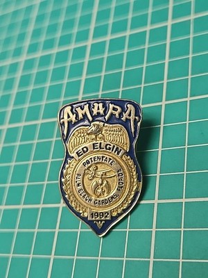 Freemason Masonic Shriner Amara Temple 1992 Gold Tone Lapel Pin