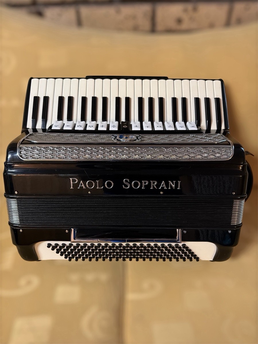 Paolo Soprani Blue Badge Piano Accordion 41/120 Black + Hard Case