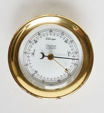 Weems & Plath Atlantis Barometer *Brass* Classy & NAUTICAL! Works Great! PATINA!