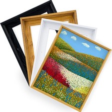 CANFRAVAS 11x14 Canvas Floater Frame with 0.6"-0.9" Deep, 11"x14", Black