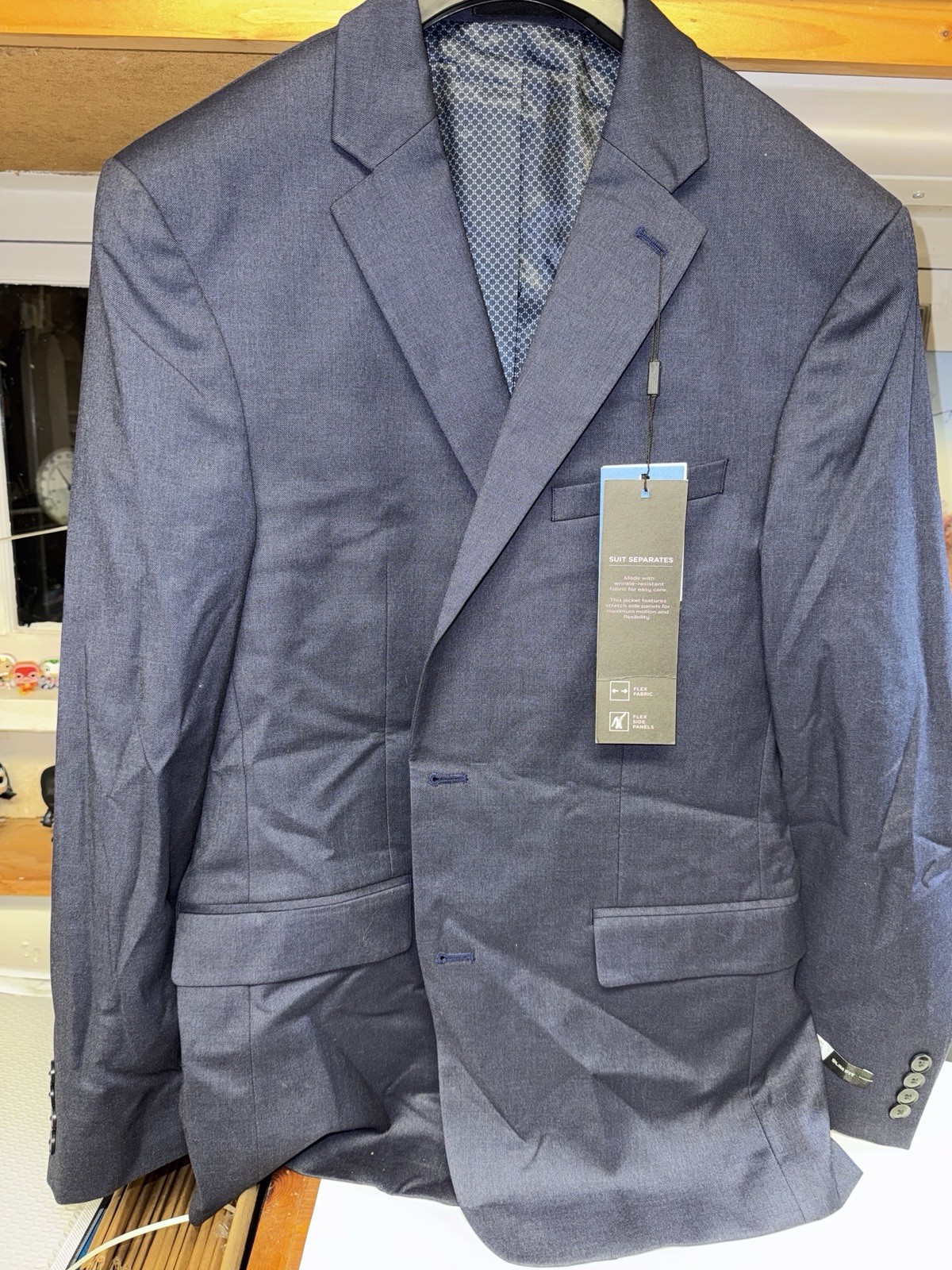 Van Heusen Suit Jacket Slim Fit Cool Flex Navy Thomson Size 