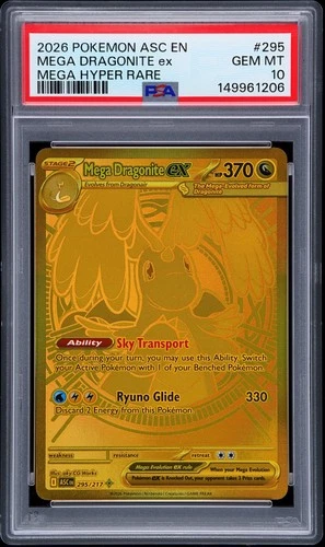 2026 POKEMON ASC EN-ASCENDED HEROES MEGA HYPER RARE MEGA DRAGONITE EX PSA 10