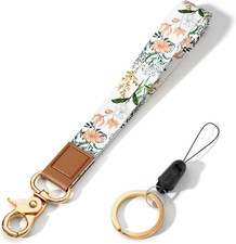 Wrist Lanyard Key Chain, Cute Wristlet Strap Keychain Holder for Women Men Car K