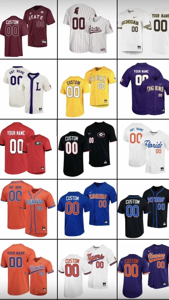 Custom Baseball Jerseys Any Team, Any Name, Any number, All Stitched - Image 3 of 4