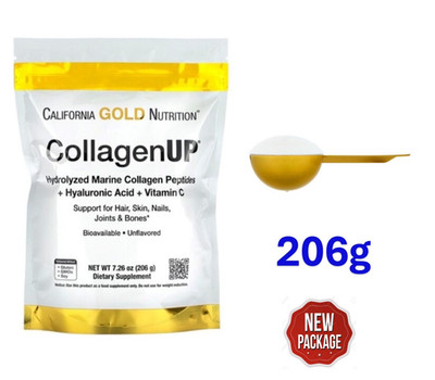 California Gold Nutrition CollagenUP Marine Collagen Hyaluronic Peptide Vitamin