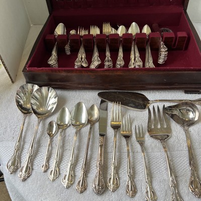 Excel Korea Floral Pierced Handle Stainless Steel 87 Pc/place Setting Of 9 For 8