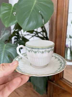 Vintage Mokkatasse mit Untertasse Meyer, Sibler & Cie Luzern, sehr guter Zustand