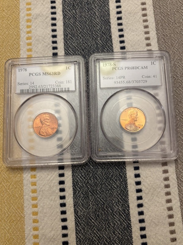 1978 S PR68DCAM & 1978 MS63RD PCGS Penny Lot Lincoln No Reserve
