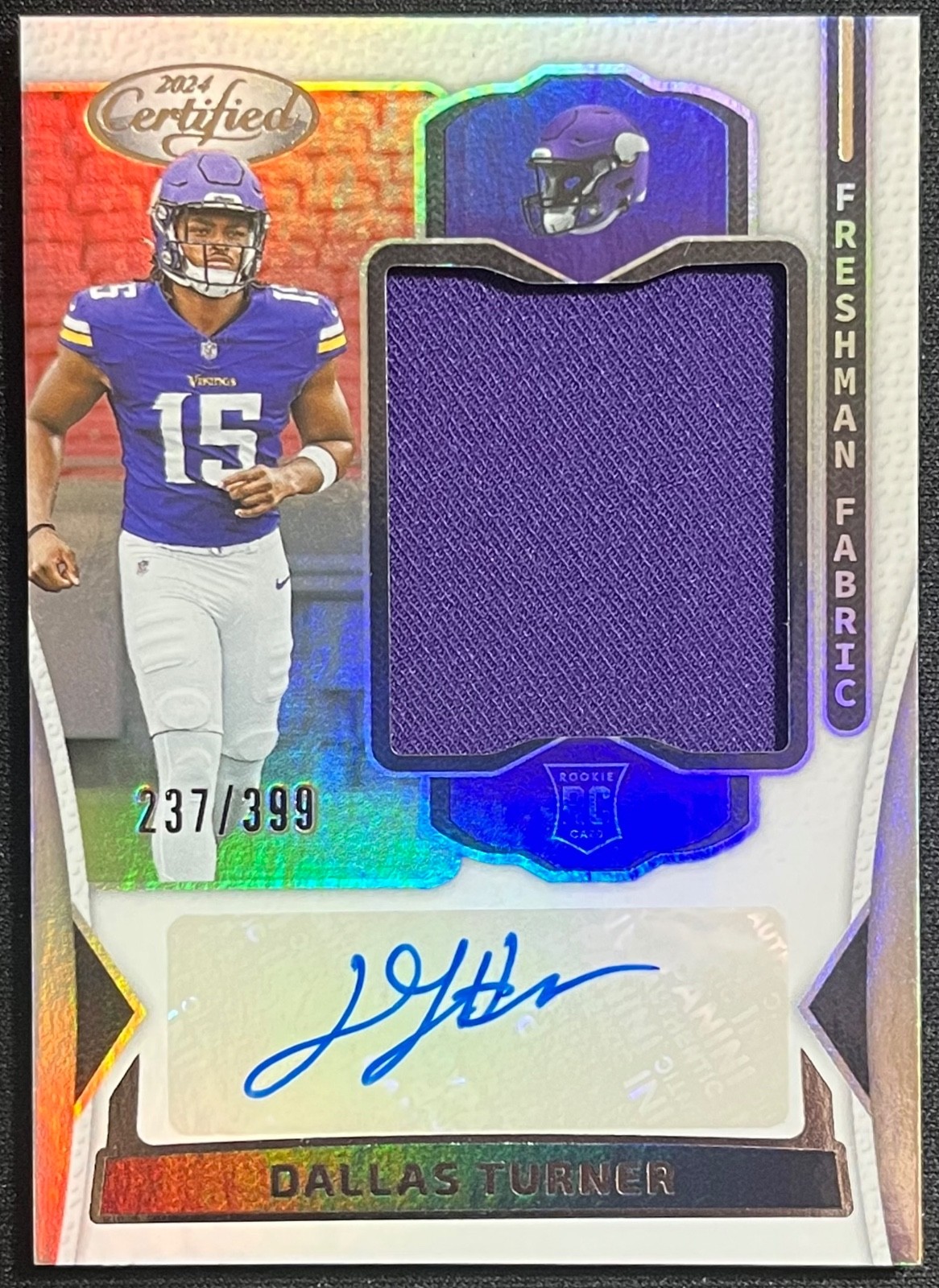 2024 Certified Freshman Fabric Mirror Signatures Dallas Turner #FMS-DTR /399