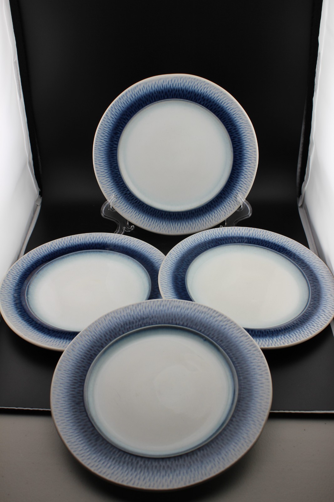 PFALTZGRAFF Everyday Eclipse BLUE SALAD PLATES 8" Set/4 Ston