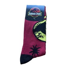 NEW Jurassic Park Dinosaur Socks Unisex -Mens Shoe Size 5-8 Or Women s 5-10