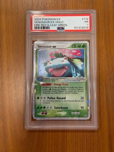 PSA 1 Venusaur EX 112 Holo  Fire Red & Leaf Green Pokemon New Cert US Seller