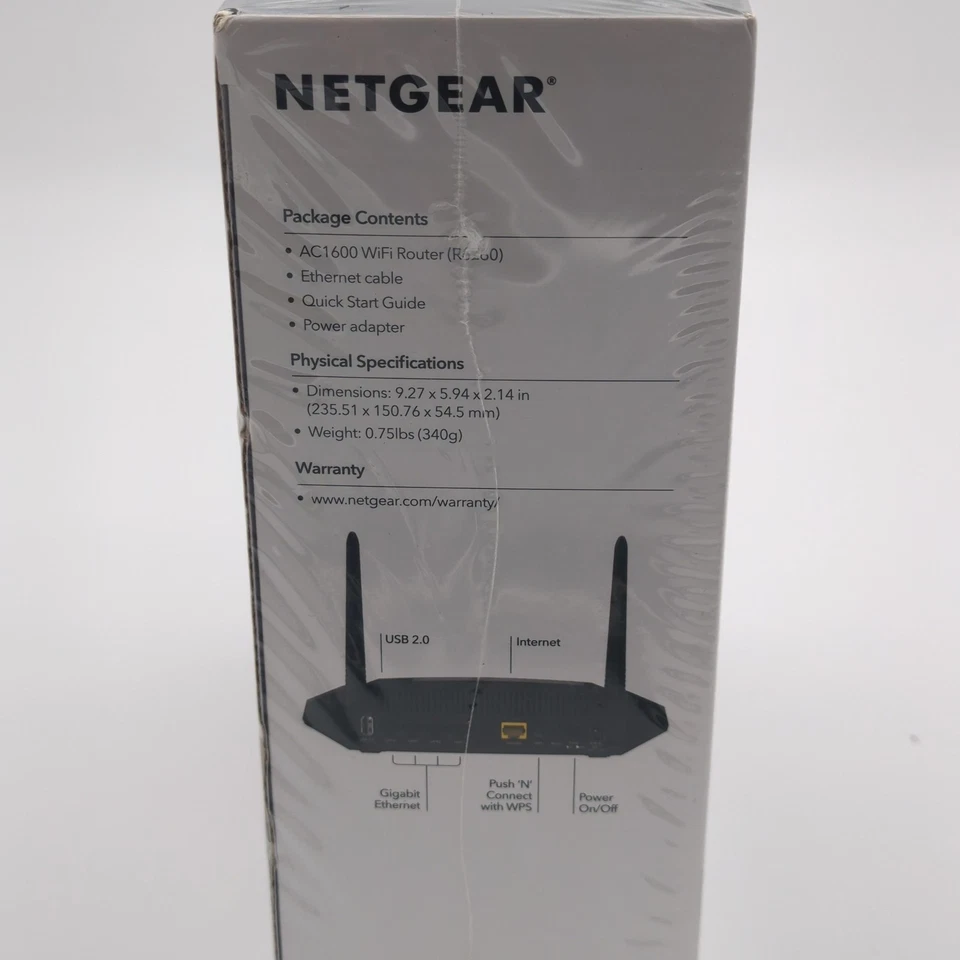 NETGEAR AC1600 WiFi Router R6260 Dual Band Gigabit Wireless AC WiFi 5 Sealed - Image 2 of 4