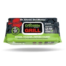 Crocodile Grill Wipes Heavy Duty 80 Count Commercial Grade Grease Cleaner Wipes