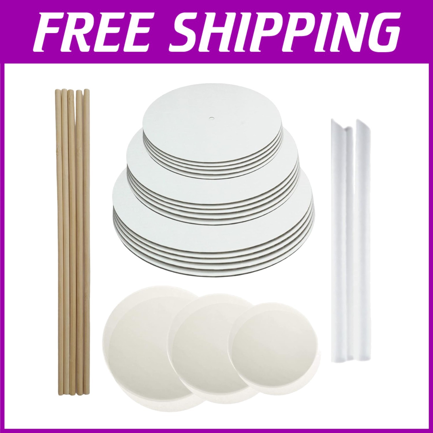 All-In-One 125-Piece Cake Tiering Kit for Easy Baking and Decorating